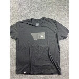 Forloh Graphic T-Shirt Mens XX-Large Black Montana Logo Recycled Short Sleeve